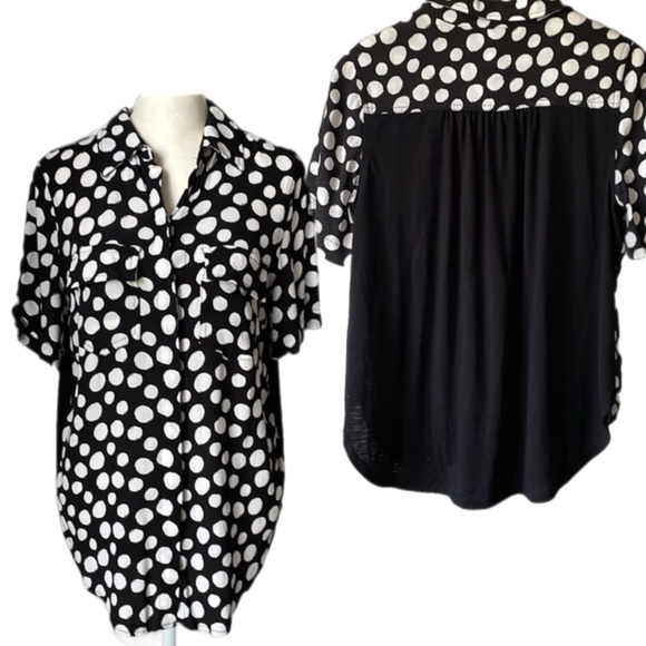 Porridge Anthropologie Tops - Porridge Anthropologie Bergen Polka Dot Button Down